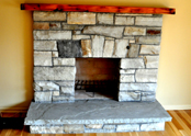 Outstanding, the fireplace is now refaced